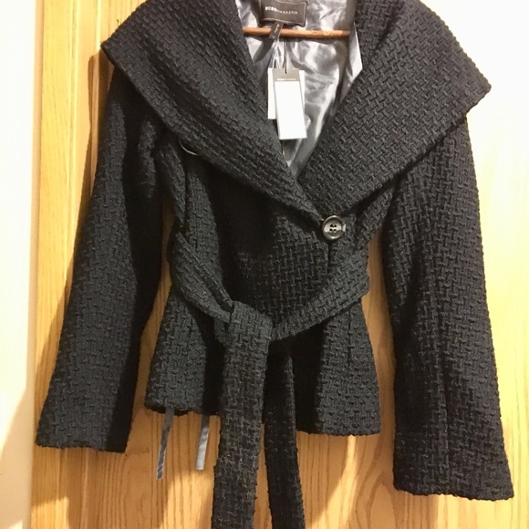 BCBG woven black wool jacket - Picture 2 of 7